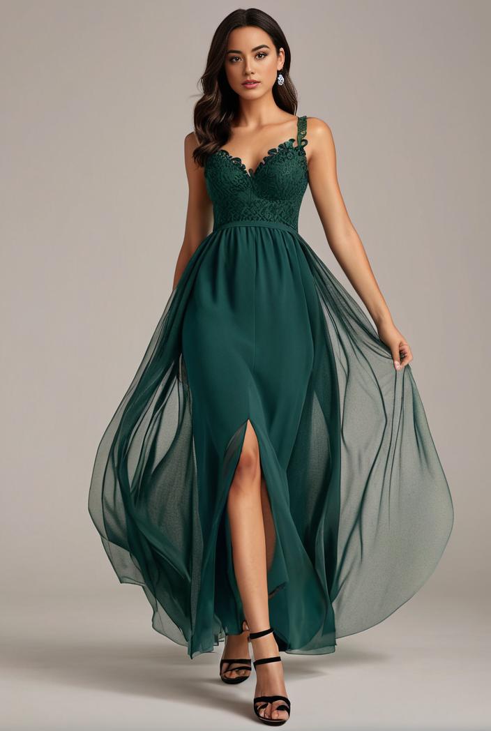 sequin bodice tulle high low evening dress with ribbon waist 115338