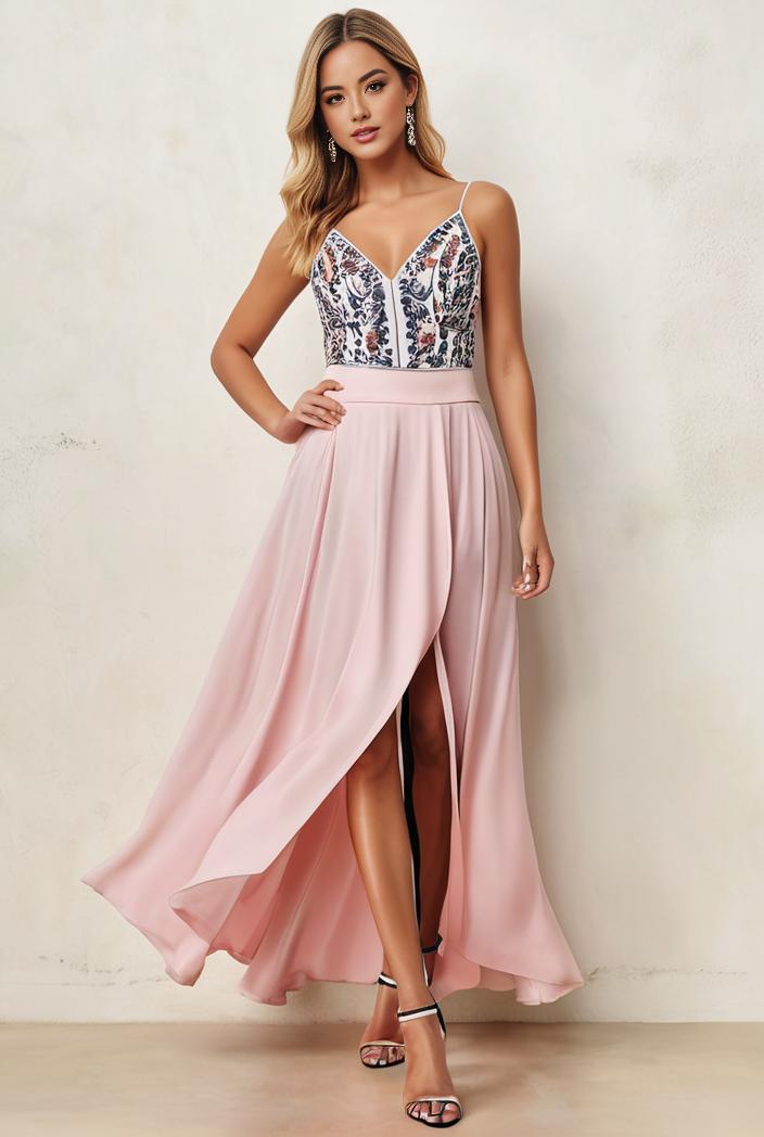 sequin bodice tulle high low evening dress with ribbon waist 115340