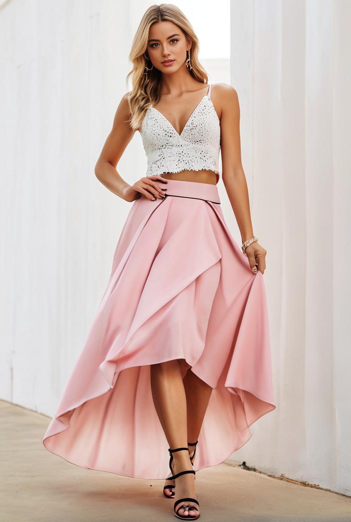 sequin bodice tulle high low evening dress with ribbon waist 115346
