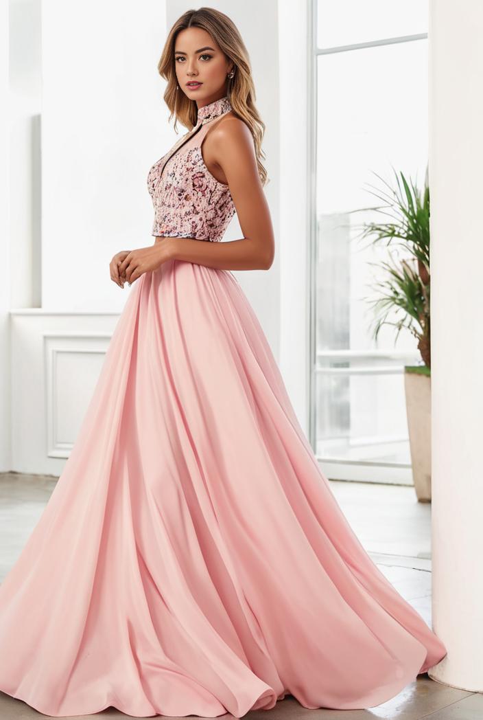 sequin bodice tulle high low evening dress with ribbon waist 115385