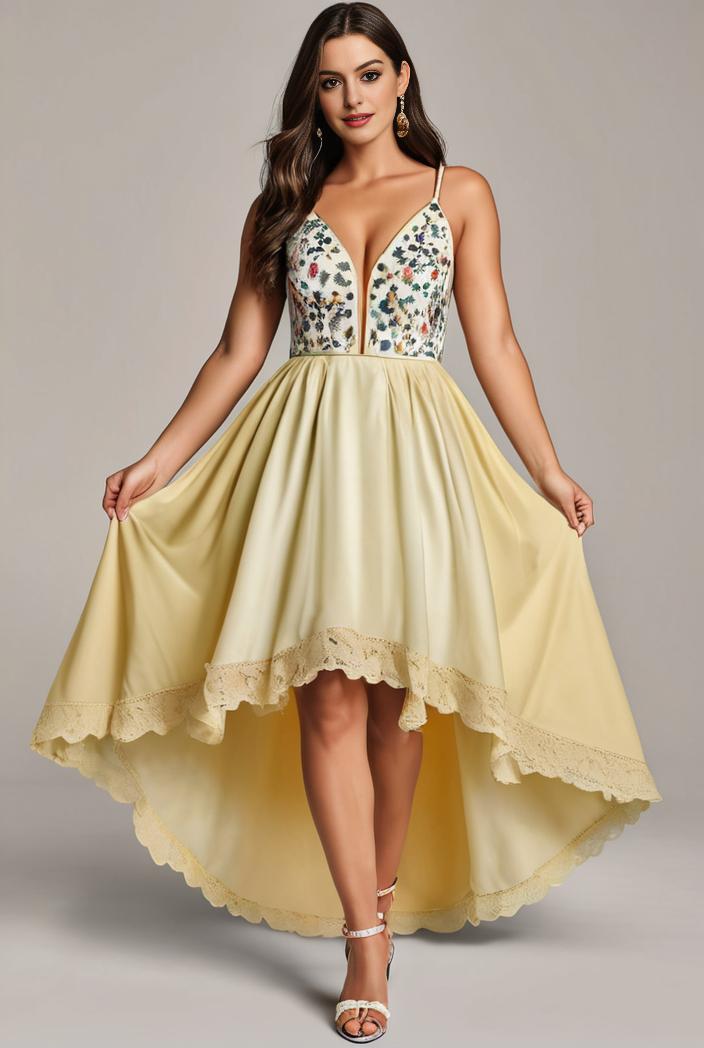plus size sequin high low deep v neck tulle evening dresses 101152