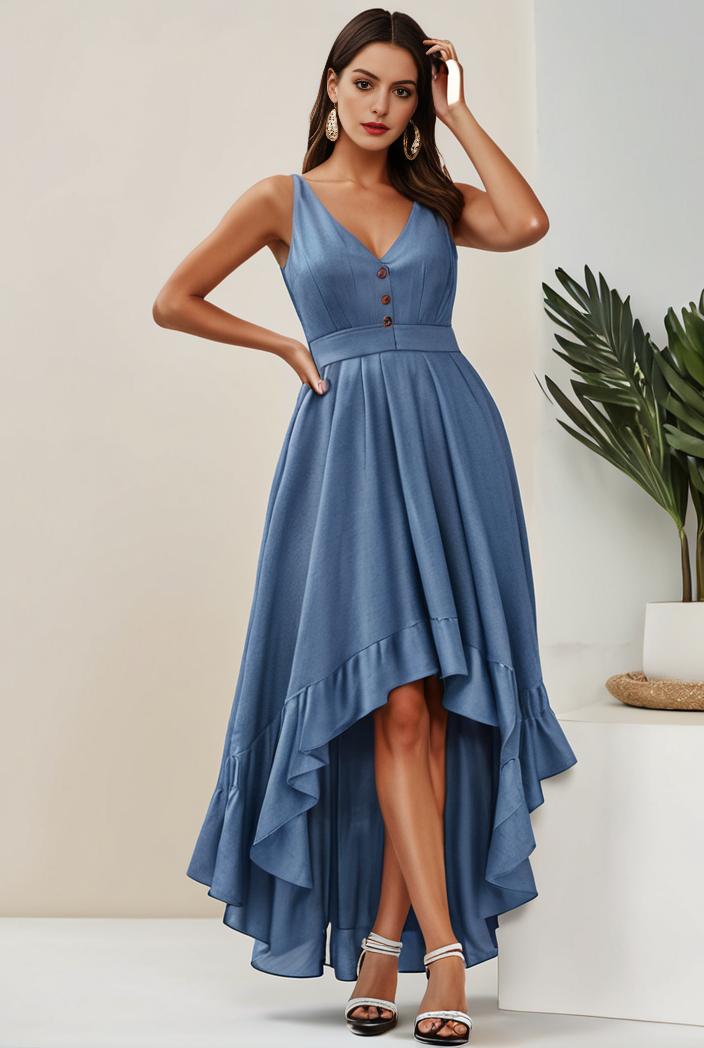 plus size sequin high low deep v neck tulle evening dresses 101187