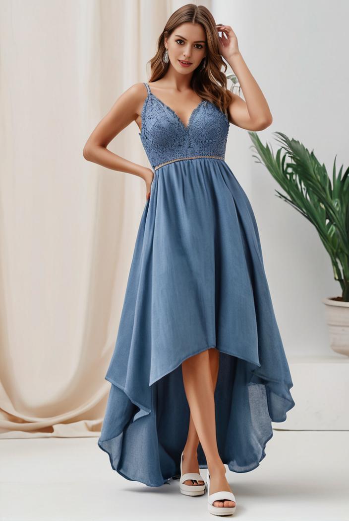 plus size sequin high low deep v neck tulle evening dresses 101188