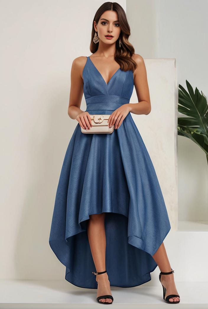 plus size sequin high low deep v neck tulle evening dresses 101195