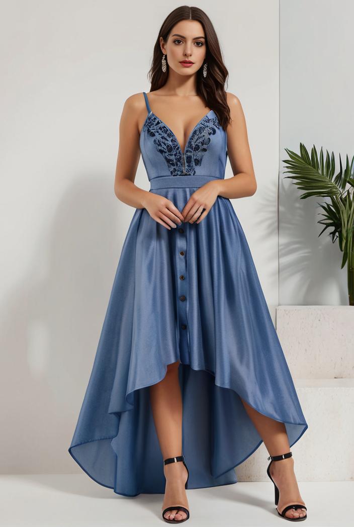plus size sequin high low deep v neck tulle evening dresses 101202