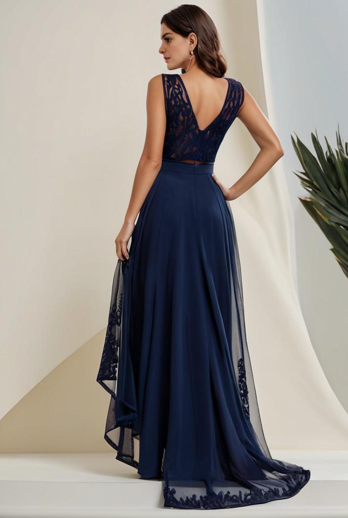 plus size sequin high low deep v neck tulle evening dresses 101203