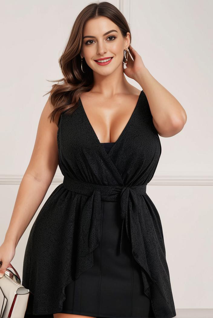 plus size shiny v neck side slit formal evening dress 101436