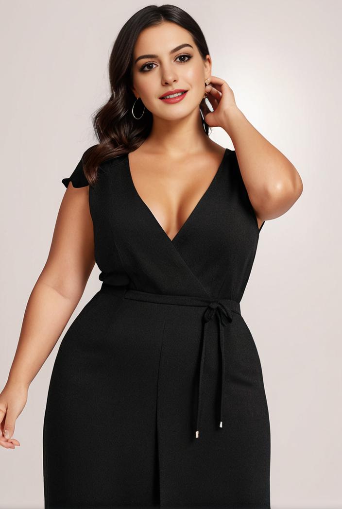 plus size shiny v neck side slit formal evening dress 101438