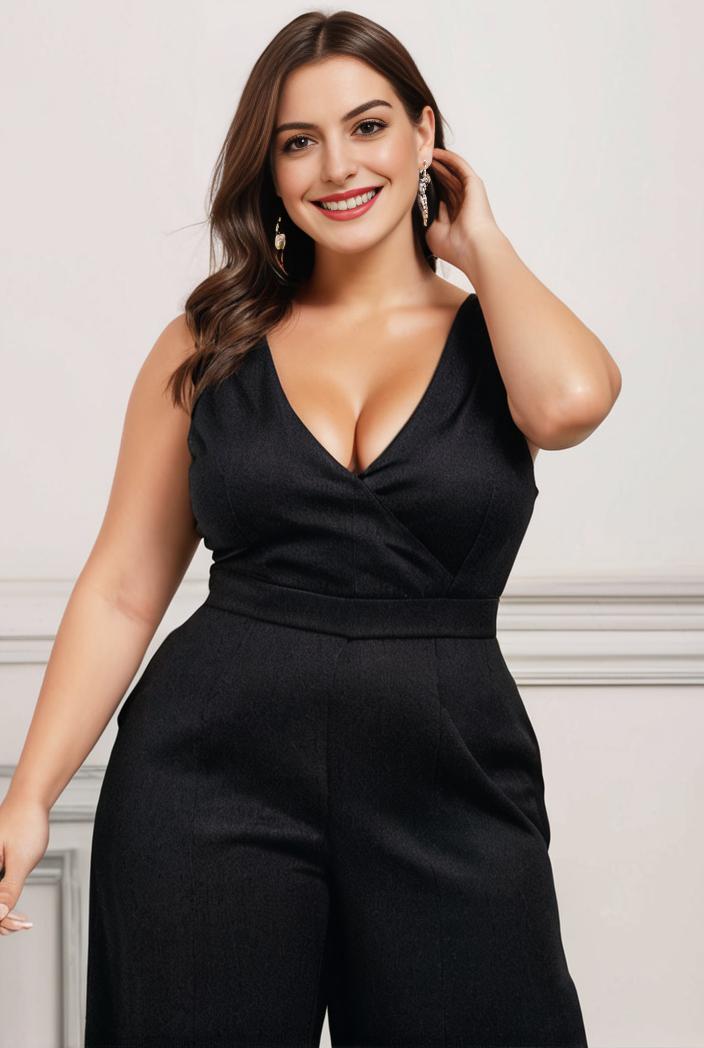 plus size shiny v neck side slit formal evening dress 101439