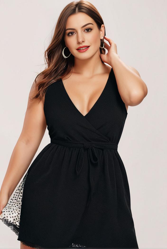 plus size shiny v neck side slit formal evening dress 101441