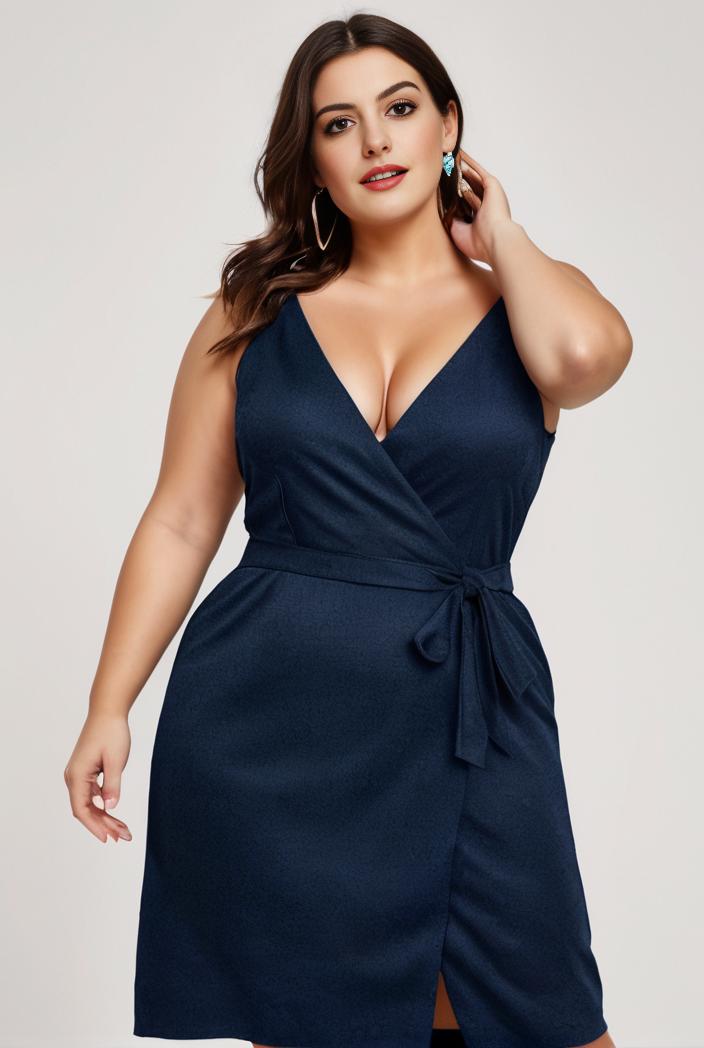 plus size shiny v neck side slit formal evening dress 101612