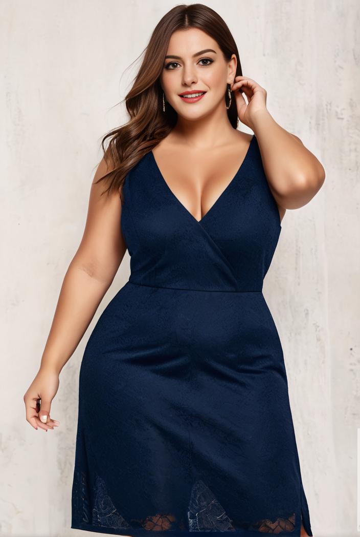 plus size shiny v neck side slit formal evening dress 101610
