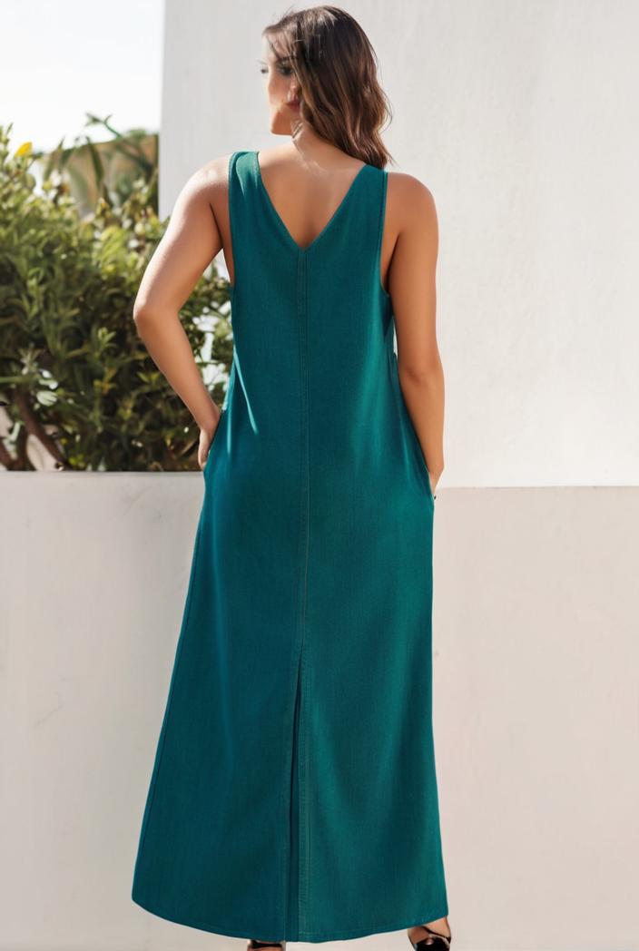 plus size shiny v neck side slit formal evening dress 101685