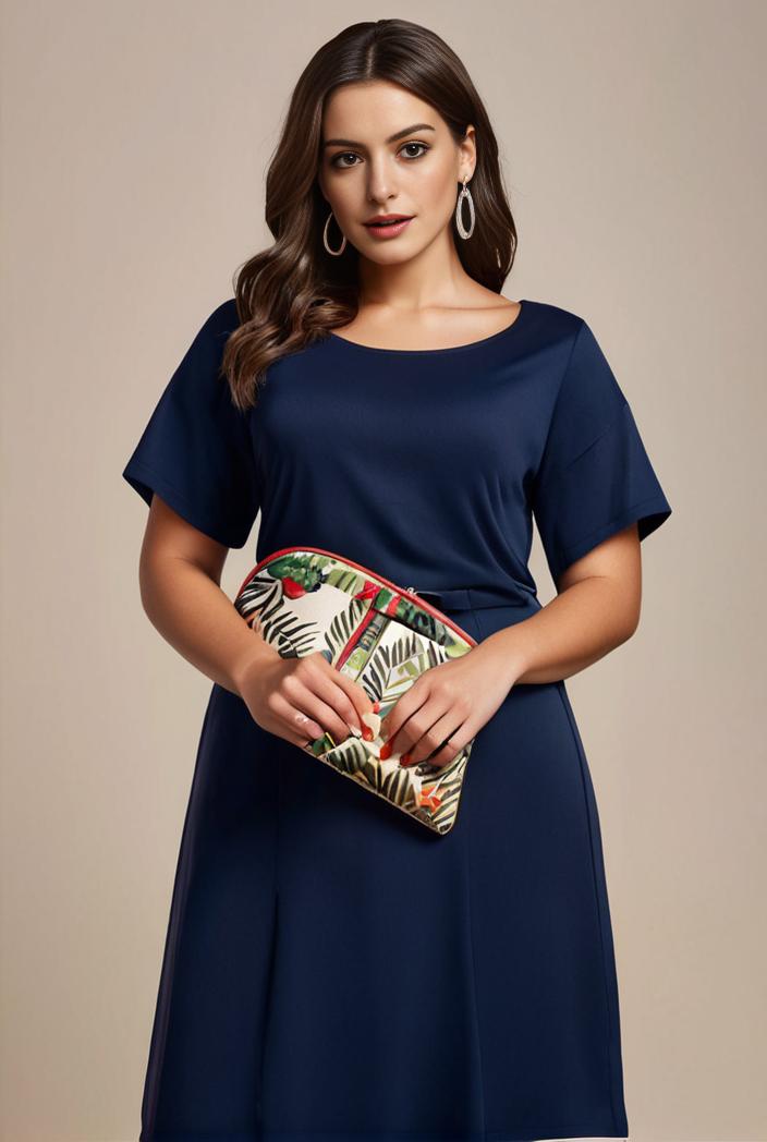 plus size simple chiffon pleated a line round neckline bridesmaid dress 101783