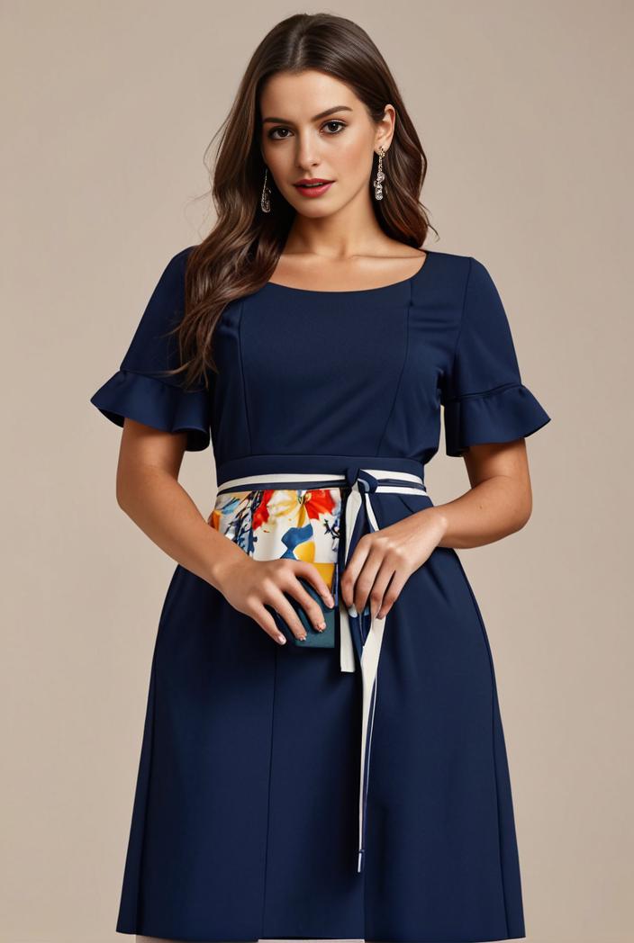 plus size simple chiffon pleated a line round neckline bridesmaid dress 101785