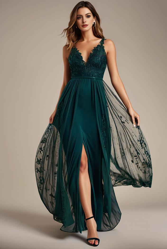 sequin bodice tulle high low evening dress with ribbon waist 103442
