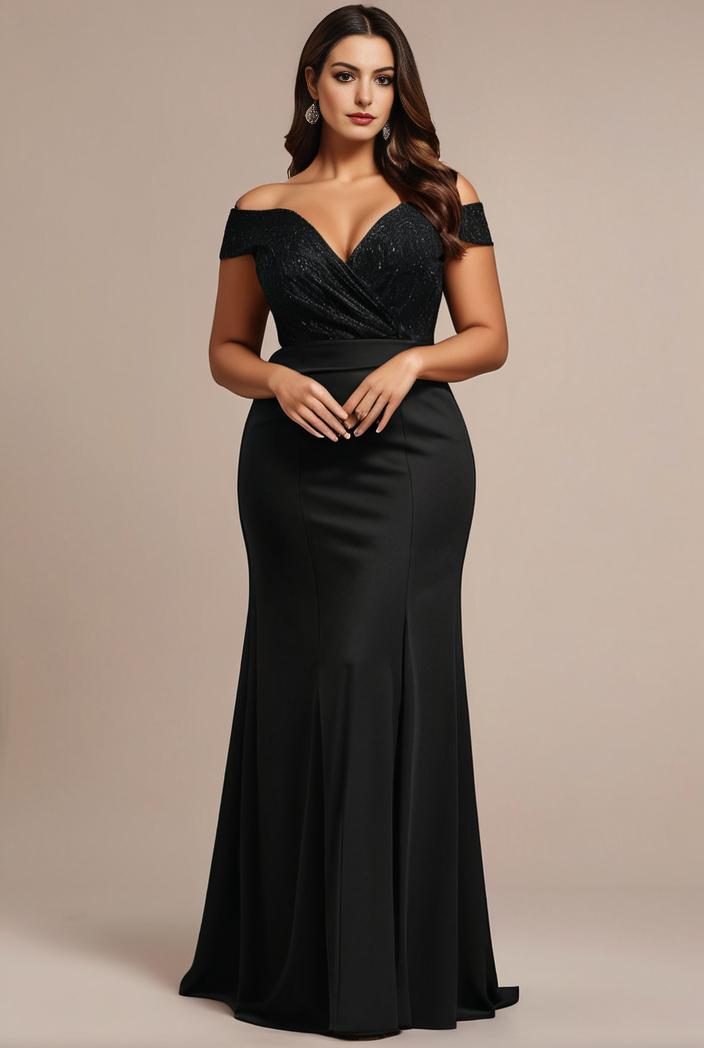 stylish plus size bodycon deep v neck sequin evening dress 107037