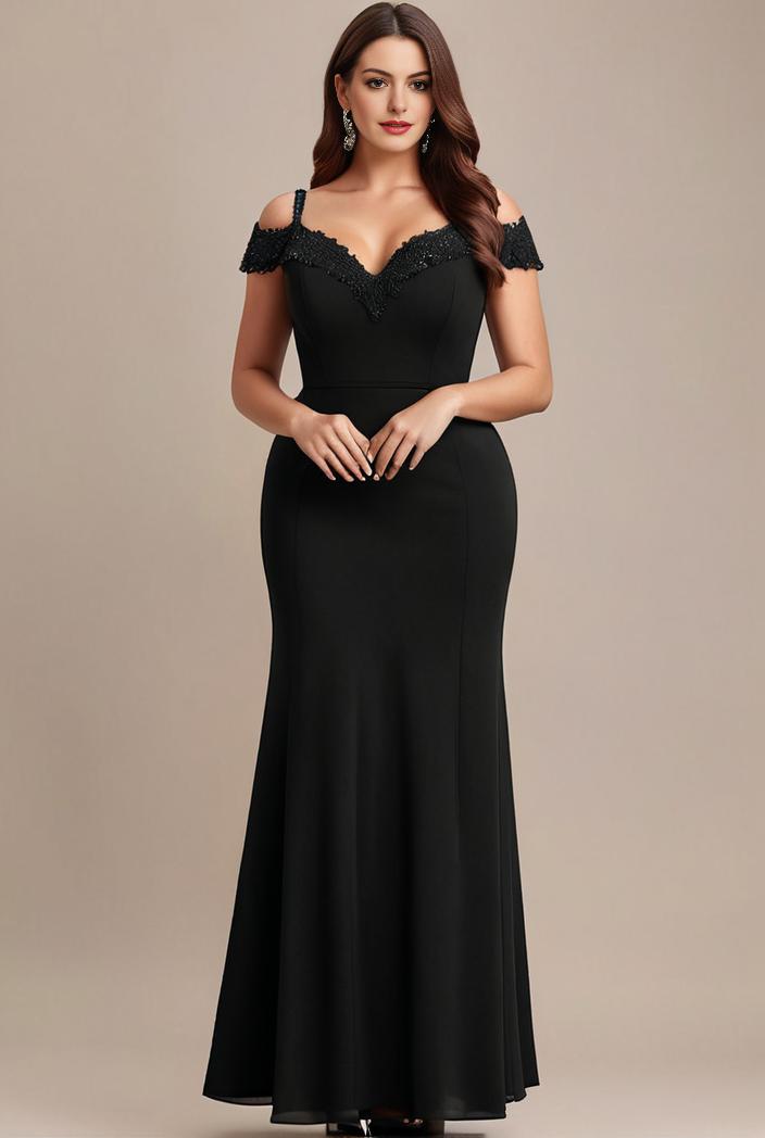 stylish plus size bodycon deep v neck sequin evening dress 107035