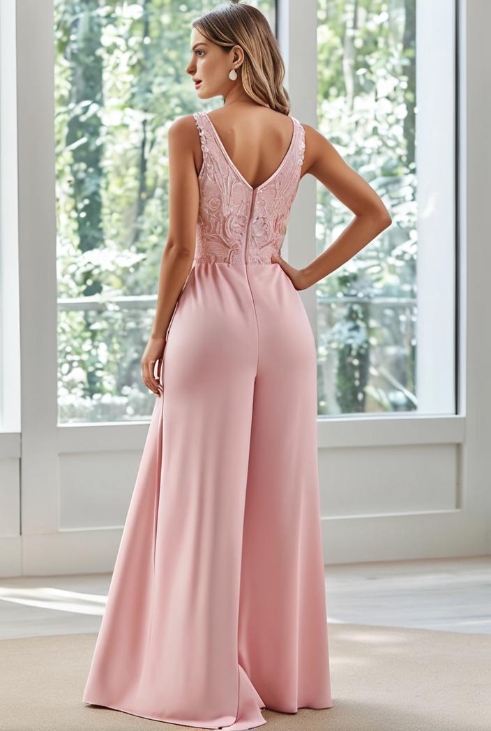 convertible chiffon lace open back spaghetti straps bridesmaid dress 110484
