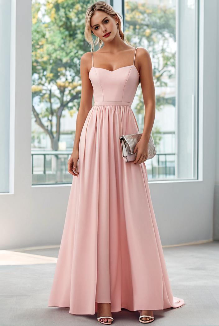 convertible chiffon lace open back spaghetti straps bridesmaid dress 110485