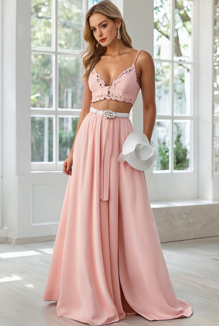 convertible chiffon lace open back spaghetti straps bridesmaid dress 110488