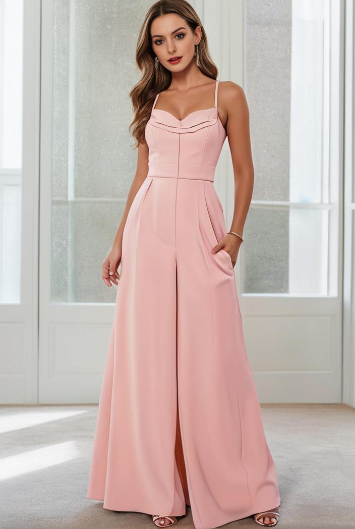 convertible chiffon lace open back spaghetti straps bridesmaid dress 110486