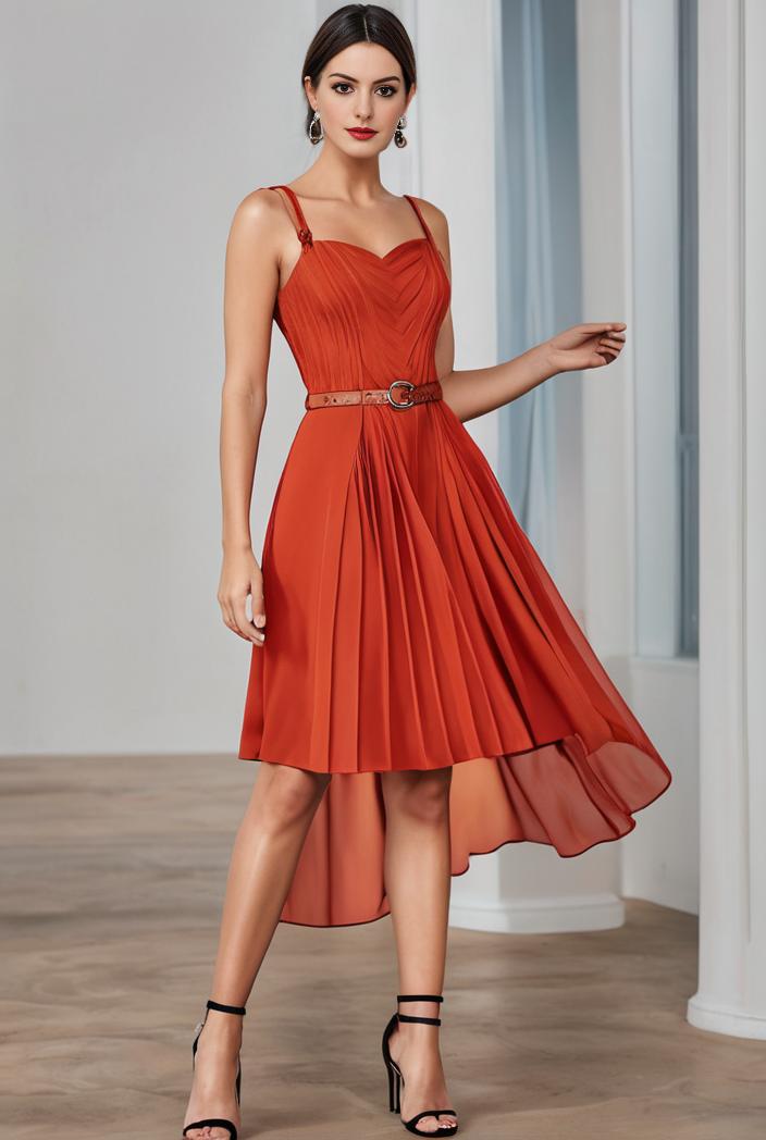 deep v neck lace chiffon bridesmaid dress with asymmetrical hem 110881