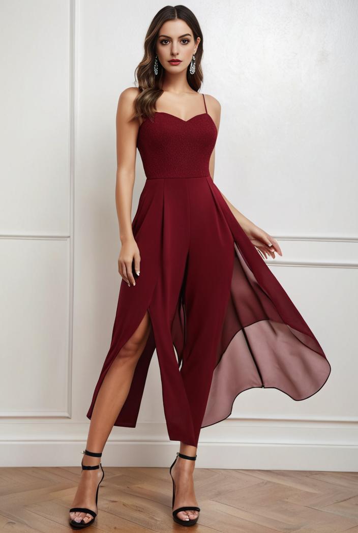 deep v neck lace chiffon bridesmaid dress with asymmetrical hem 110901