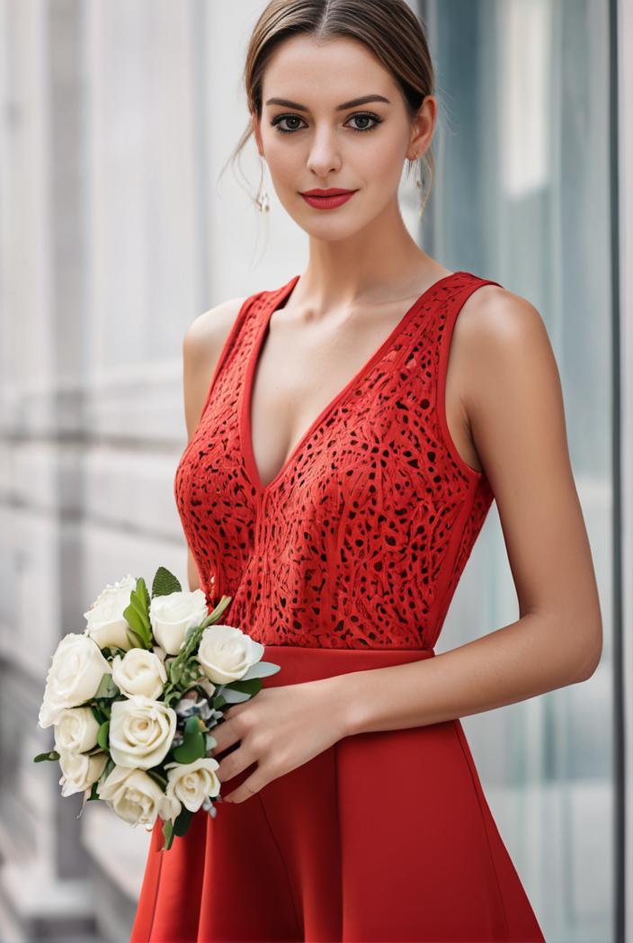 deep v neck lace chiffon bridesmaid dress with asymmetrical hem 110910