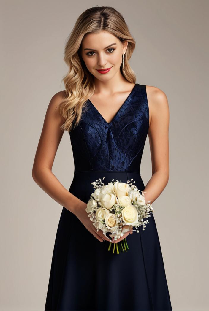 deep v neck lace chiffon bridesmaid dress with asymmetrical hem 110934