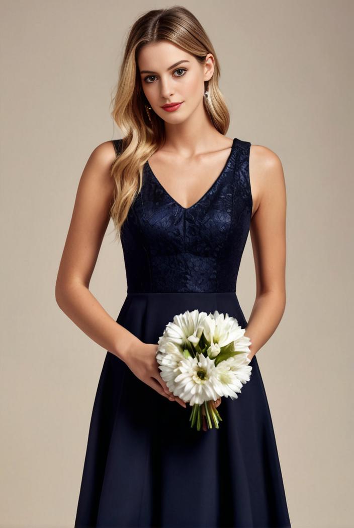 deep v neck lace chiffon bridesmaid dress with asymmetrical hem 110940