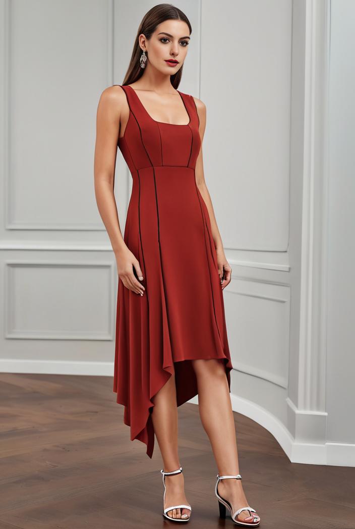deep v neck lace chiffon bridesmaid dress with asymmetrical hem 110960