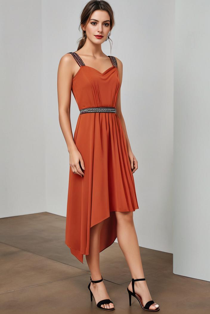 deep v neck lace chiffon bridesmaid dress with asymmetrical hem 110959