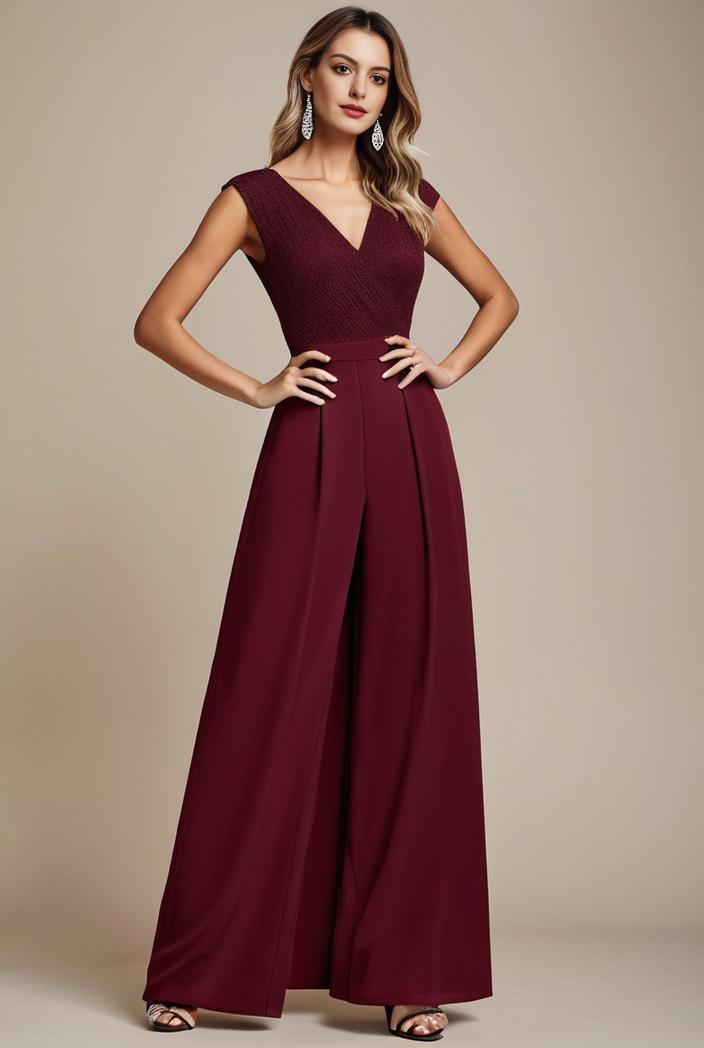 elegant chiffon maxi evening dress with lace cap sleeve 112008