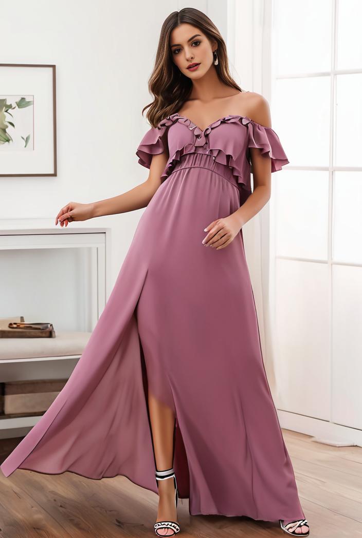 off shoulder spaghetti strap a line maternity dress 116582