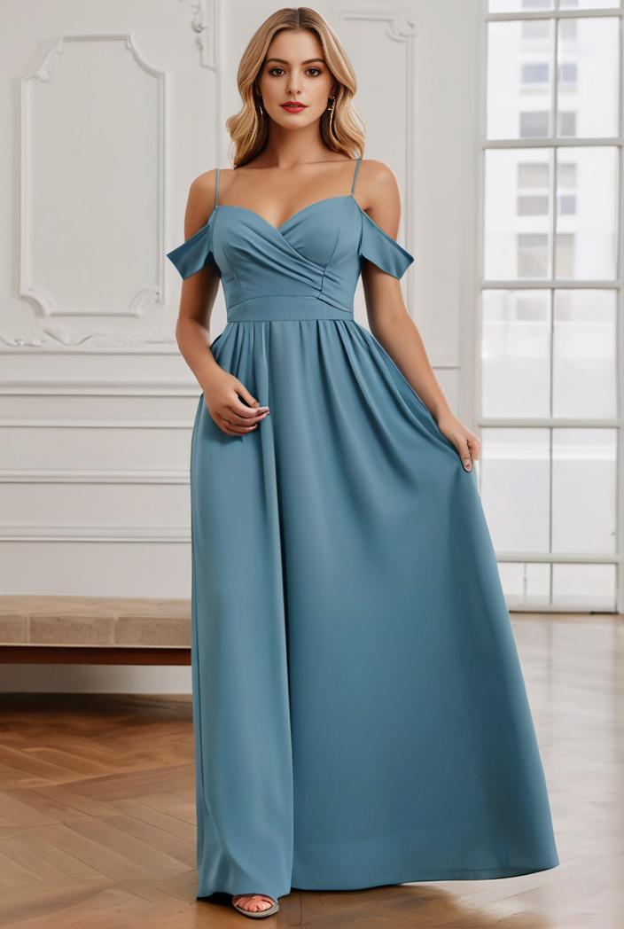 off shoulder spaghetti strap a line maternity dress 116581