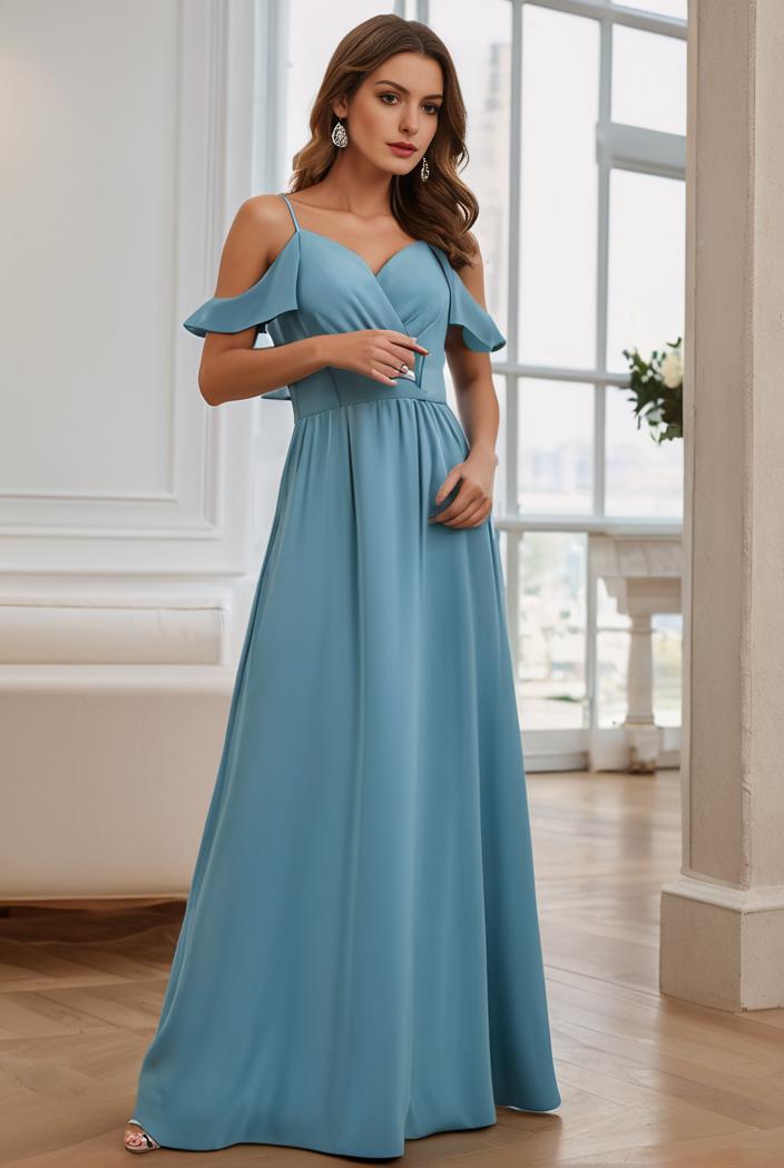 off shoulder spaghetti strap a line maternity dress 116588