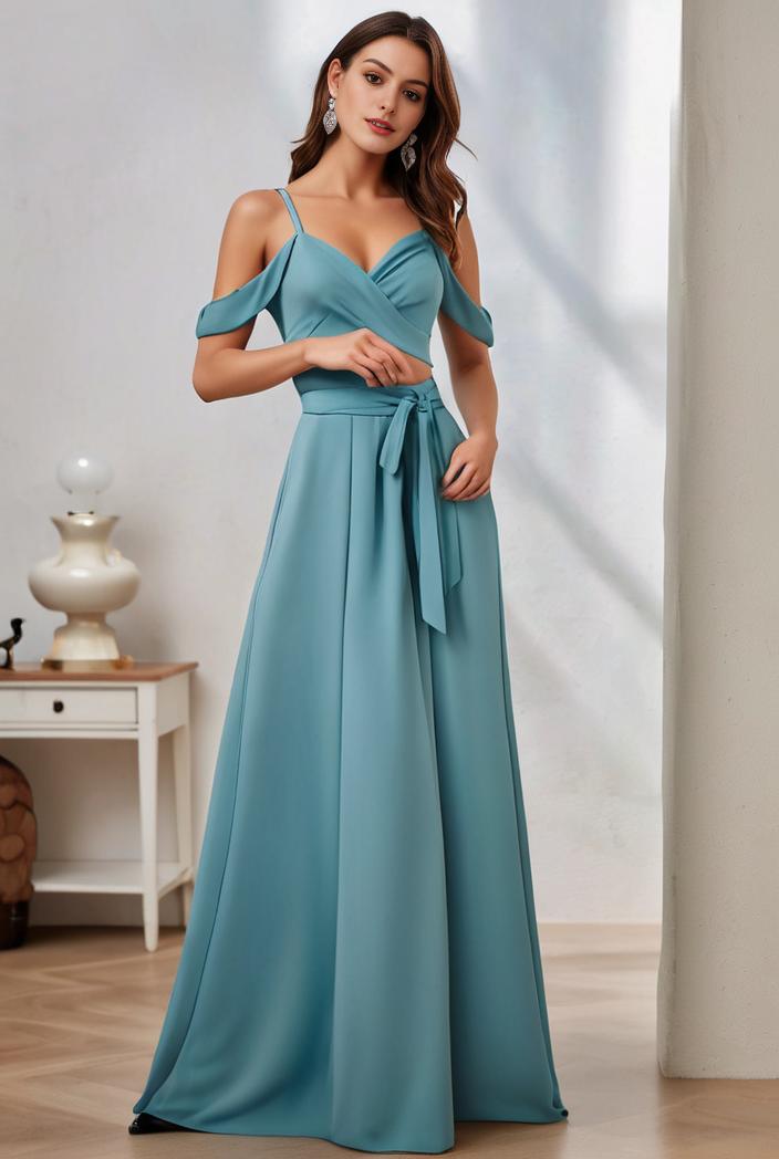 off shoulder spaghetti strap a line maternity dress 116593