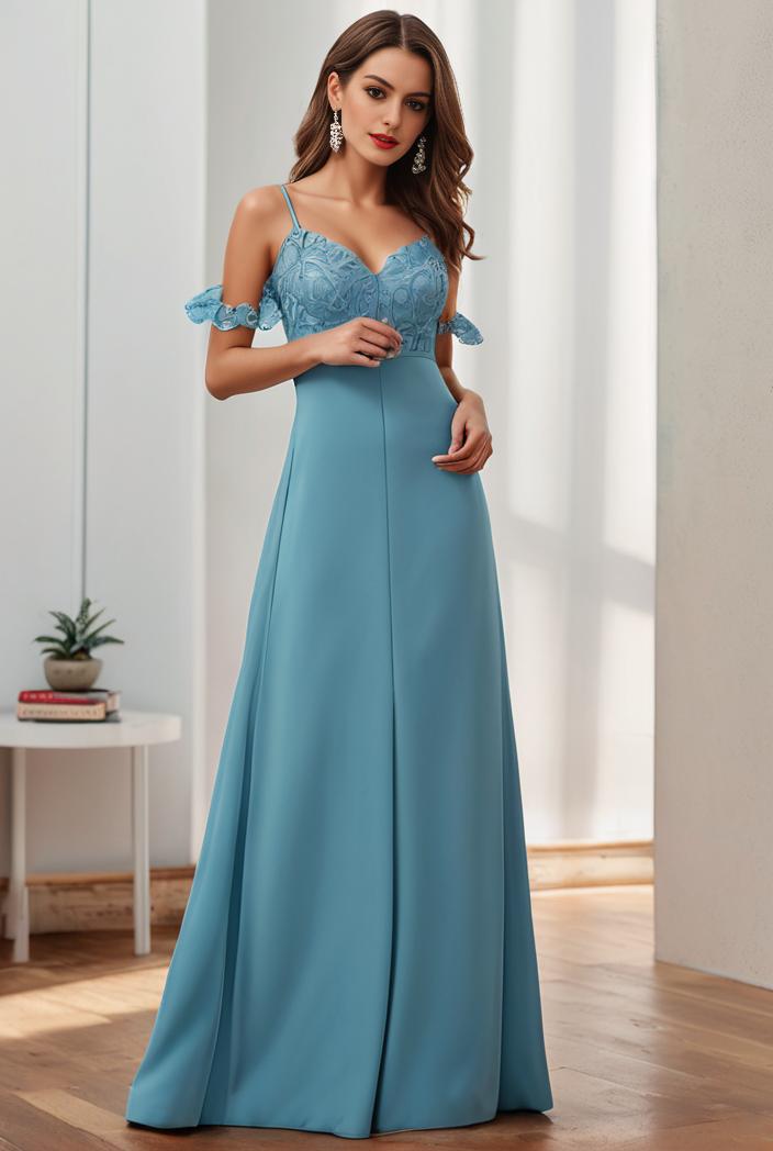 off shoulder spaghetti strap a line maternity dress 116596