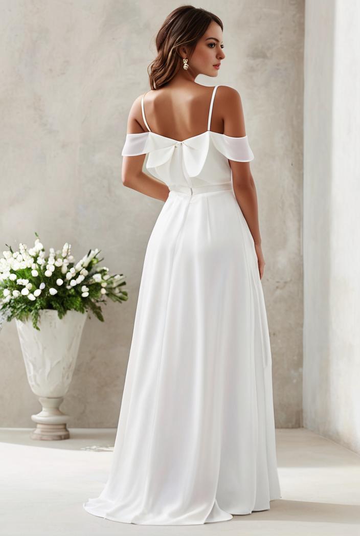 off shoulder spaghetti strap a line maternity dress 116609