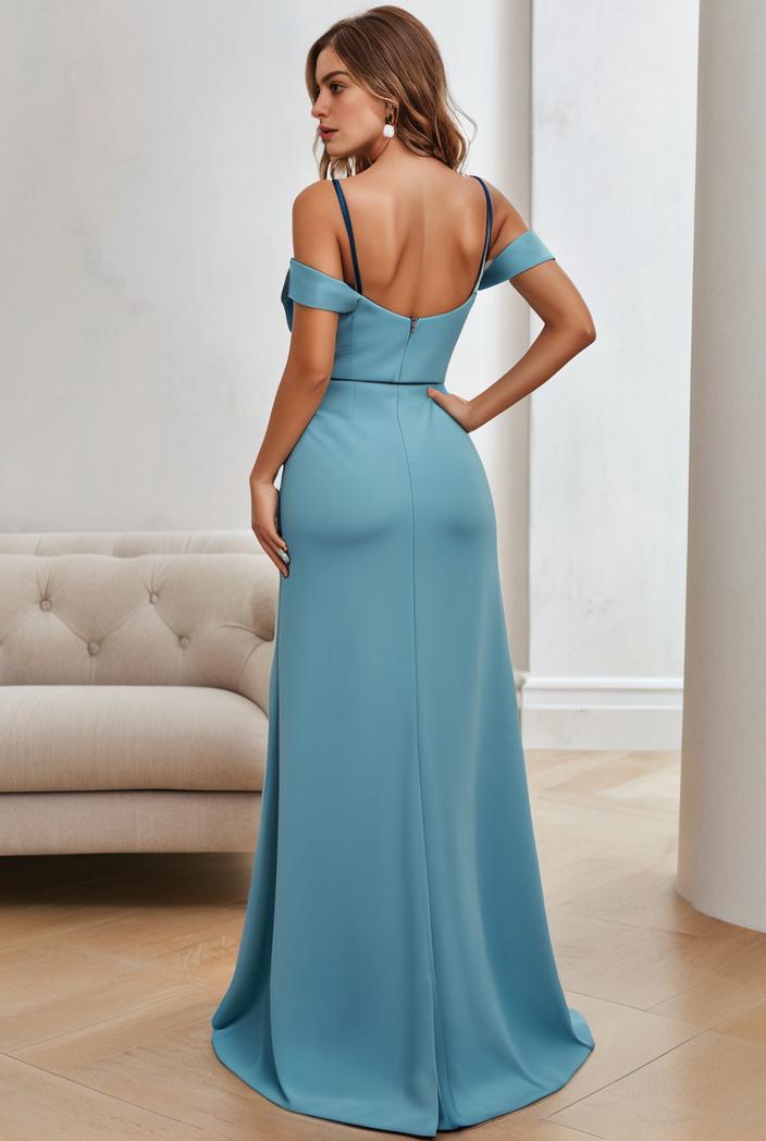 off shoulder spaghetti strap a line maternity dress 116616