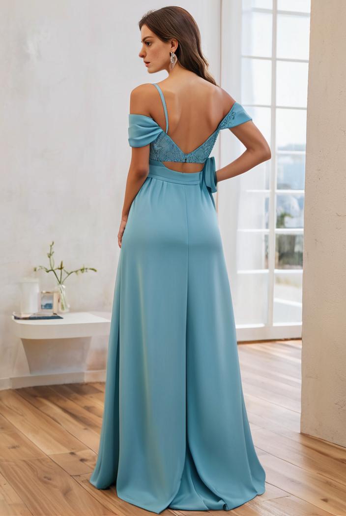 off shoulder spaghetti strap a line maternity dress 116617