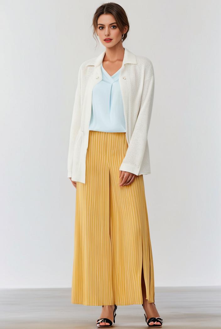 pleated high waist commuting temperament maxi dress 116928