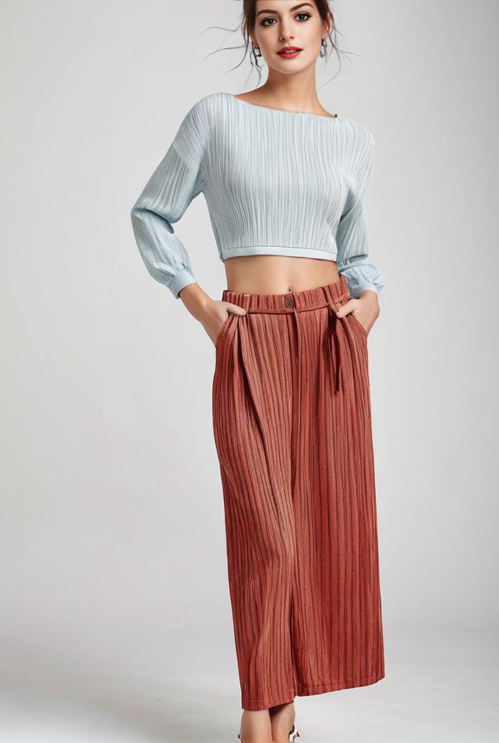 pleated high waist commuting temperament maxi dress 116938