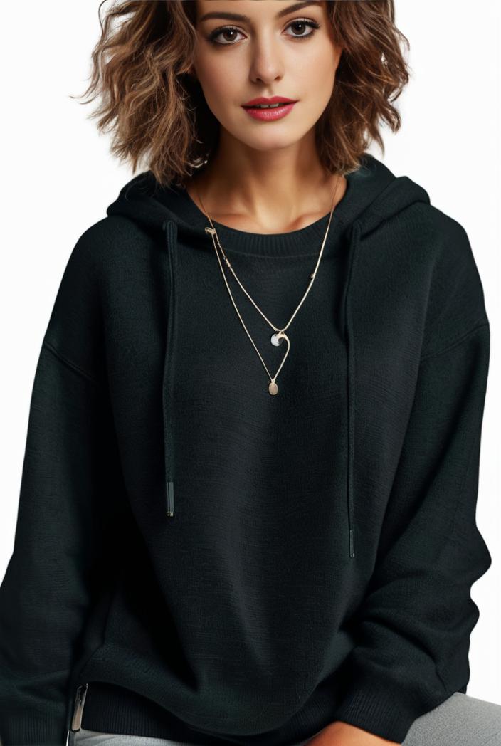 plus size casual hoodie women s plus solid ribbed long sleeve slight stretch hoodie drawstring sweatshirt 117890