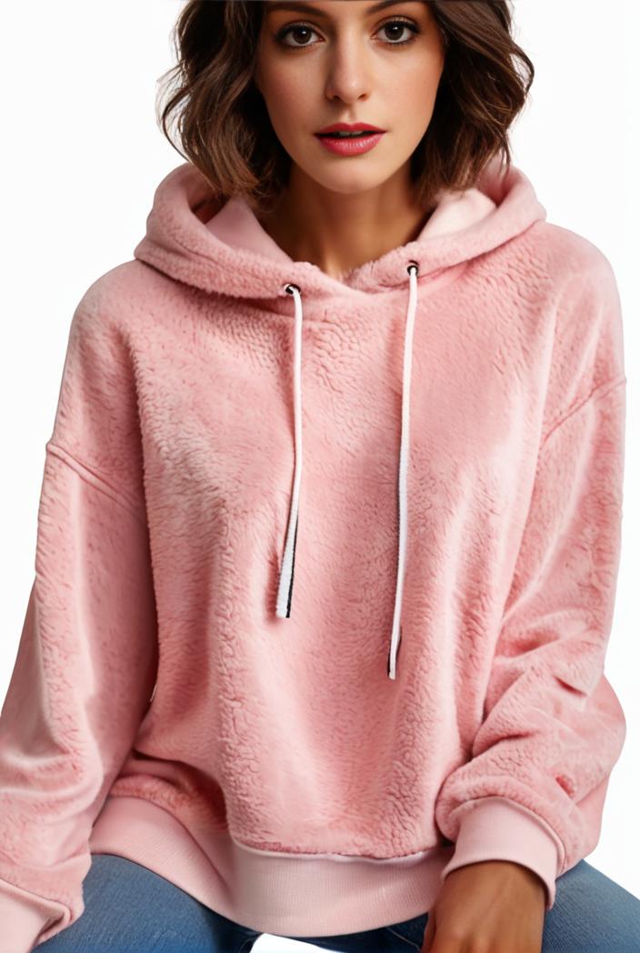 plus size casual hoodie women s plus solid ribbed long sleeve slight stretch hoodie drawstring sweatshirt 117897
