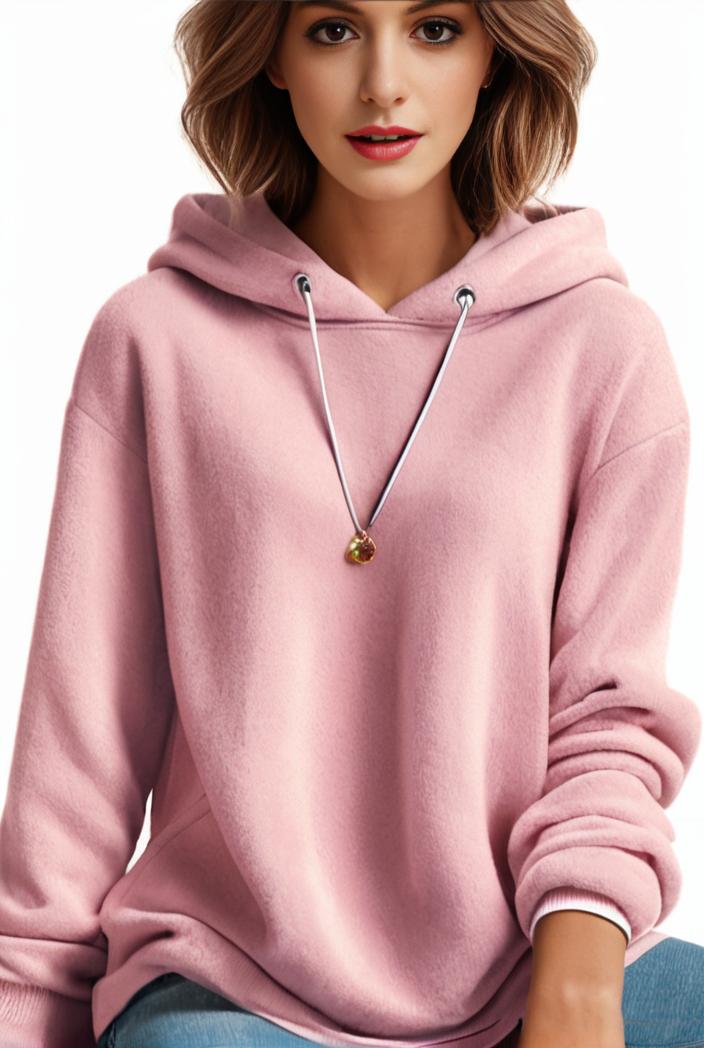plus size casual hoodie women s plus solid ribbed long sleeve slight stretch hoodie drawstring sweatshirt 117899