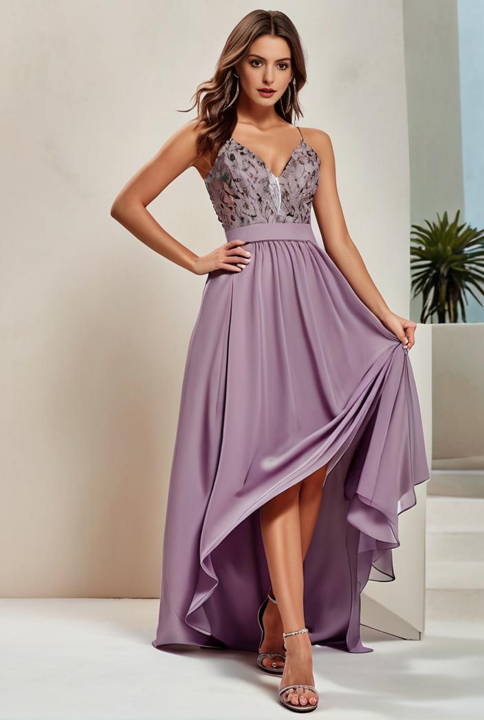 plus size sequin high low deep v neck tulle evening dresses 119995