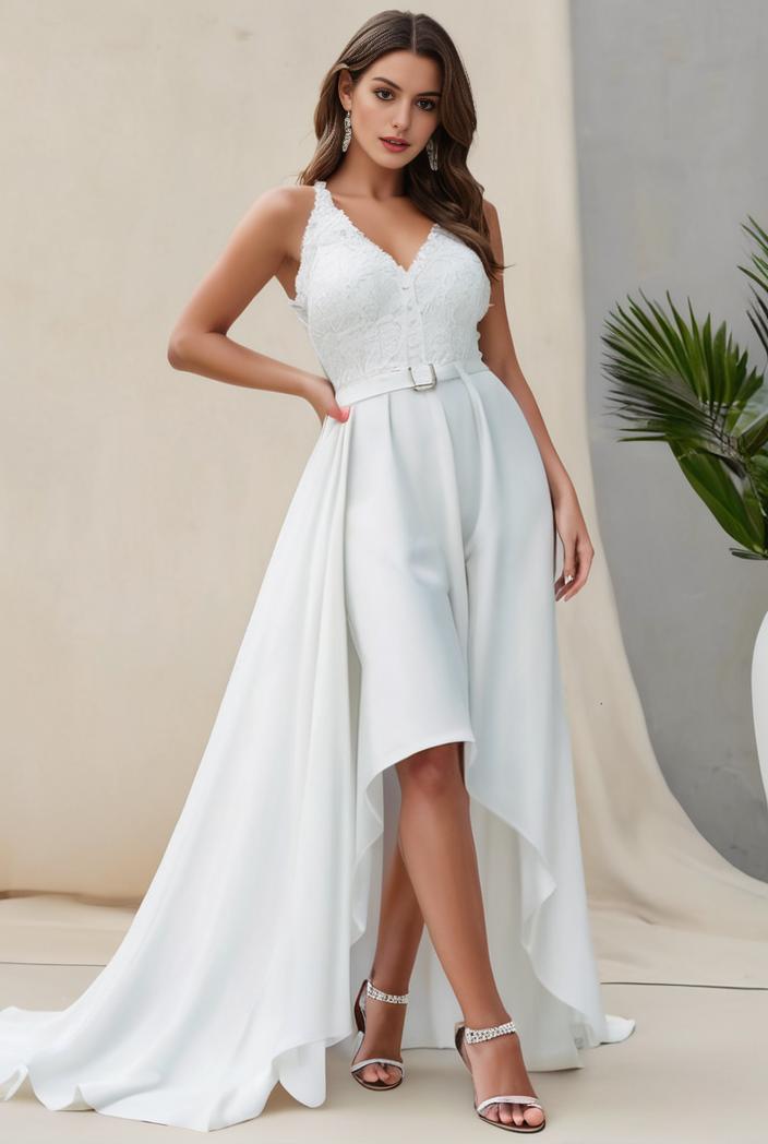 plus size sequin high low deep v neck tulle evening dresses 120008