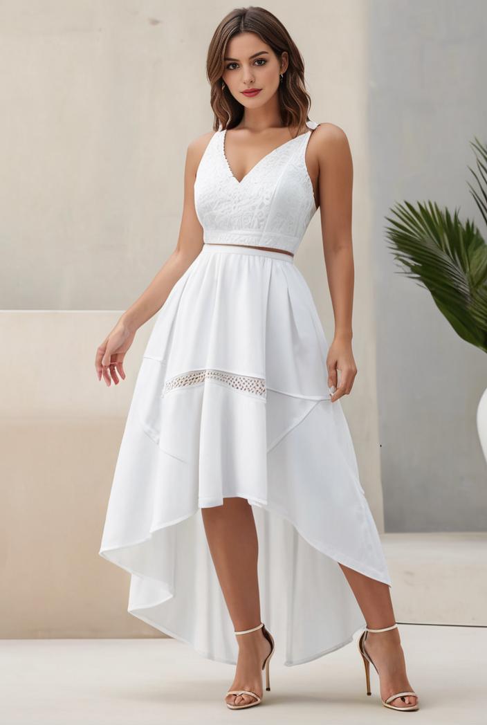 plus size sequin high low deep v neck tulle evening dresses 120015